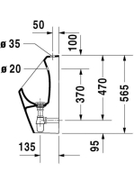 Duravit D-Code felső bekötésű piszoár 0828300000