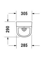 Duravit D-Code hátsó bekötésű piszoár 0829300000