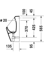 Duravit D-Code hátsó bekötésű piszoár 0829300000