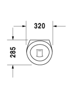 Duravit Starck 1 kerámia piszoár rejtett vízbekötéssel és hátsó kifolyással 0834320000
