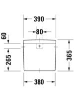 Duravit Starck 3 monoblokk WC tartály vízbekötés bal-jobb oldalon 0920000005