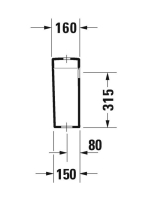 Duravit Happy D.2 alsó bekötésű monoblokk WC tartály WonderGliss bevonattal 09341000051