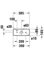 Duravit DuraStyle alsós monoblokk WC tartály WonderGliss bevonattal 09351000051