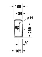 Duravit ME by Starck oldalsó csatlakozású tartály 0938000005