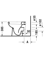 Duravit D-Code (210809) mélyöblítésű, álló WC csésze 21080900002