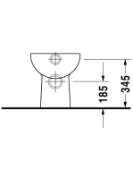 Duravit D-Code (210809) mélyöblítésű, álló WC csésze 21080900002