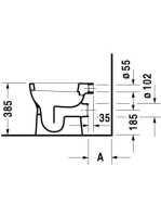 Duravit D-Code álló, lapos öblítésű WC csésze 21090900002