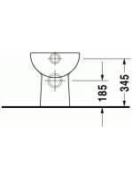 Duravit D-Code álló, lapos öblítésű WC csésze 21090900002