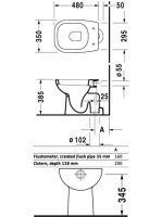 Duravit D-Code álló WC csésze alsó kifolyással 21100100002