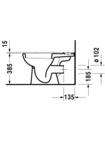 Duravit D-Code hátsós monoblokk WC csésze 211109