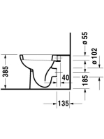 Duravit D-Code falra tolható álló WC csésze 211509