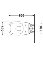 Duravit D-Code falra tolható monoblokk WC csésze 21180900002