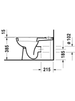 Duravit D-Code falra tolható monoblokk WC csésze 21180900002