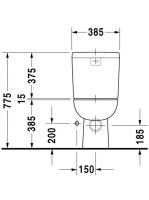 Duravit D-Code falra tolható monoblokk WC csésze 21180900002