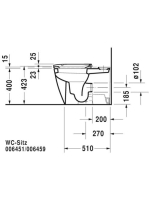 Duravit Happy D.2 álló monoblokk WC csésze 2134090000