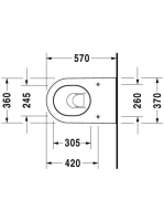 Duravit Darling New falra tolható álló WC csésze hátsós 2139090000