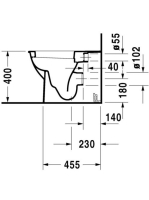 Duravit Darling New falra tolható álló WC csésze hátsós 2139090000