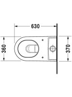 Duravit Starck 2 álló monoblokkos kerámia WC csésze 37x63 mélyöblítésű 2145090000