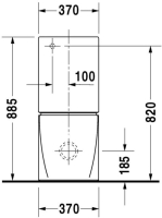 Duravit Starck 2 álló monoblokkos kerámia WC csésze 37x63 mélyöblítésű 2145090000