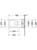 Duravit DuraStyle hosszított monoblokk WC csésze 2156090000