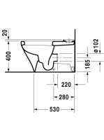 Duravit DuraStyle hosszított monoblokk WC csésze 2156090000