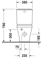 Duravit DuraStyle hosszított monoblokk WC csésze 2156090000