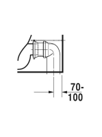 Duravit ME by Starck öblítőperemes monoblokk WC csésze 37x65 cm, WonderGliss bevonattal 21700900001