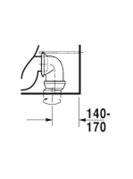 Duravit ME by Starck öblítőperemes monoblokk WC csésze 37x65 cm, WonderGliss bevonattal 21700900001