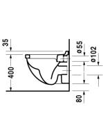 Duravit Starck 3 mélyöblítésű, kompakt fali WC csésze 2202090000