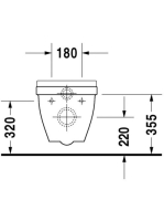 Duravit Starck 3 mélyöblítésű, kompakt fali WC csésze 2202090000