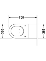 Duravit Starck 3 akadálymentes fali WC csésze 36,5x70 mélyöblítésű 2203090000