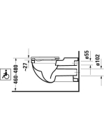 Duravit Starck 3 akadálymentes fali WC csésze 36,5x70 mélyöblítésű 2203090000