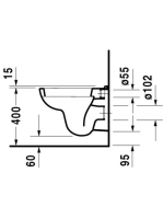 Duravit D-Code compact fali WC csésze 221109