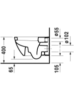 Duravit Happy D.2 fali WC csésze 2221090000