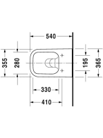 Duravit Happy D.2 öblítőperem nélküli fali WC csésze 2222090000