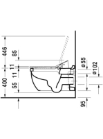 Duravit Starck 3 perem nélküli fali WC 2226590000