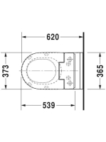 Duravit Starck 3 perem nélküli fali WC 2226590000