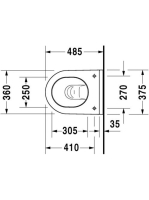 Duravit Starck 3 mélyöblítésű, kompakt fali WC 2227090000