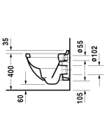 Duravit Starck 3 mélyöblítésű, kompakt fali WC 2227090000