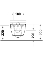 Duravit Starck 3 mélyöblítésű, kompakt fali WC 2227090000