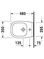 Duravit D-Code comcapt fali bidé 22371500002
