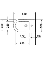 Duravit Darling New WonderGliss álló bidé 22511000001