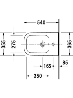 Duravit Happy D.2 fali bidé 2258150000