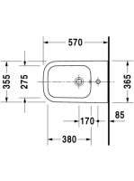 Duravit Happy D.2 álló bidé 2267100000