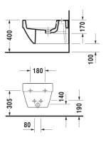 Duravit Vero Air Fali bidé 37x57 cm, alpin fehér 2274150000