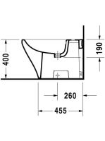 Duravit DuraStyle álló bidé 37x63 WonderGliss bevonattal 22831000001