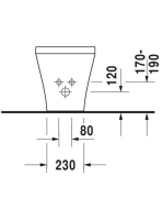 Duravit DuraStyle álló bidé 2284100000