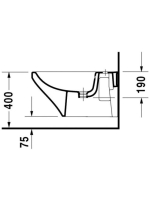 Duravit DuraStyle nyújtott fali bidé 2286150000