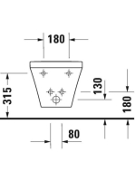 Duravit DuraStyle fali bidé Durafix rögzítéssel 2287150000