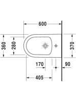 Duravit ME by Starck álló bidé 60x37 cm, WonderGliss bevonattal 22891000001